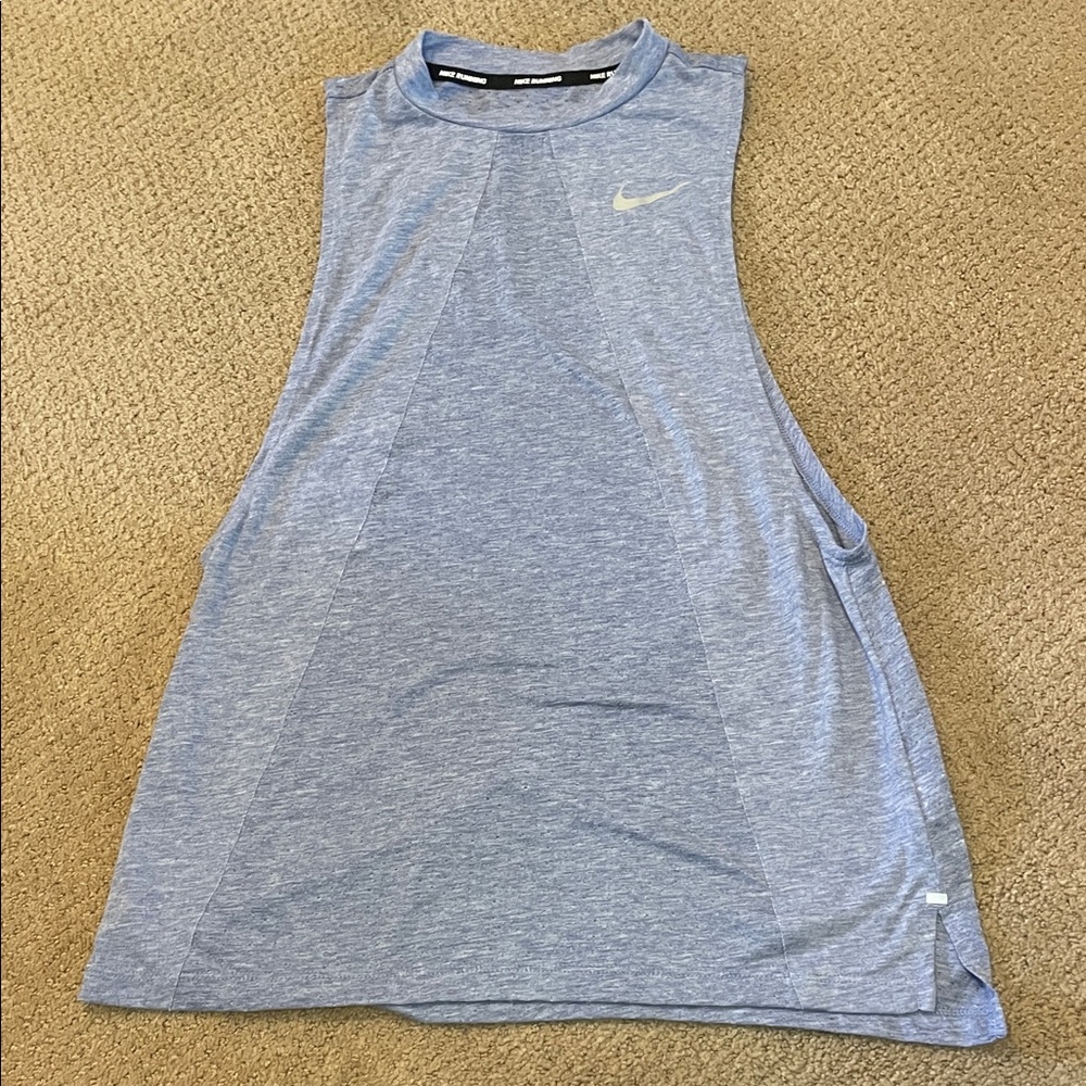 Nike Light Blue Heather Athletic Muscle Tank